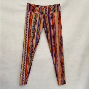 Onzie LongYogaLeggings, low-rise, print, sz M/L